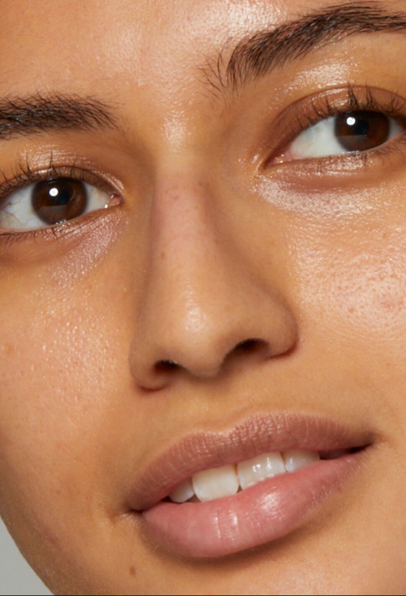 Close-up of oily skin texture for oily skin collection banner